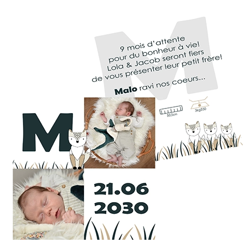 faire part naissance création sur mesure